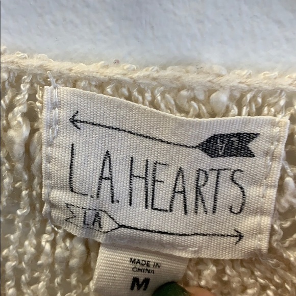 LA hearts sweater with lace trim - Picture 3 of 5